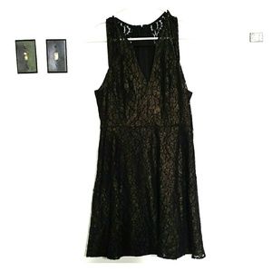 BCBGeneration Metallic Lace Dress